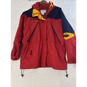 Men's Columbia Tech Series Large Hooded Red / Navy / Yellow Jacket